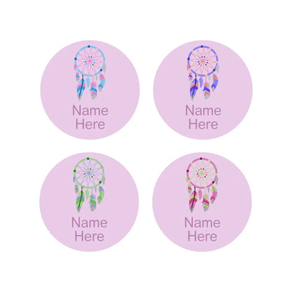 Dream Catcher Round Name Labels