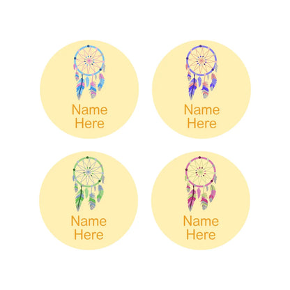 Dream Catcher Round Name Labels