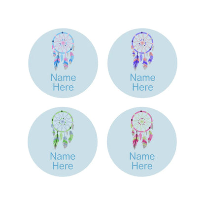 Dream Catcher Round Name Labels
