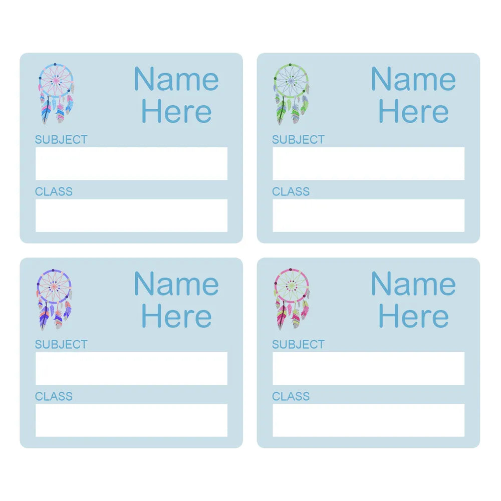 Dream Catcher School Book Labels