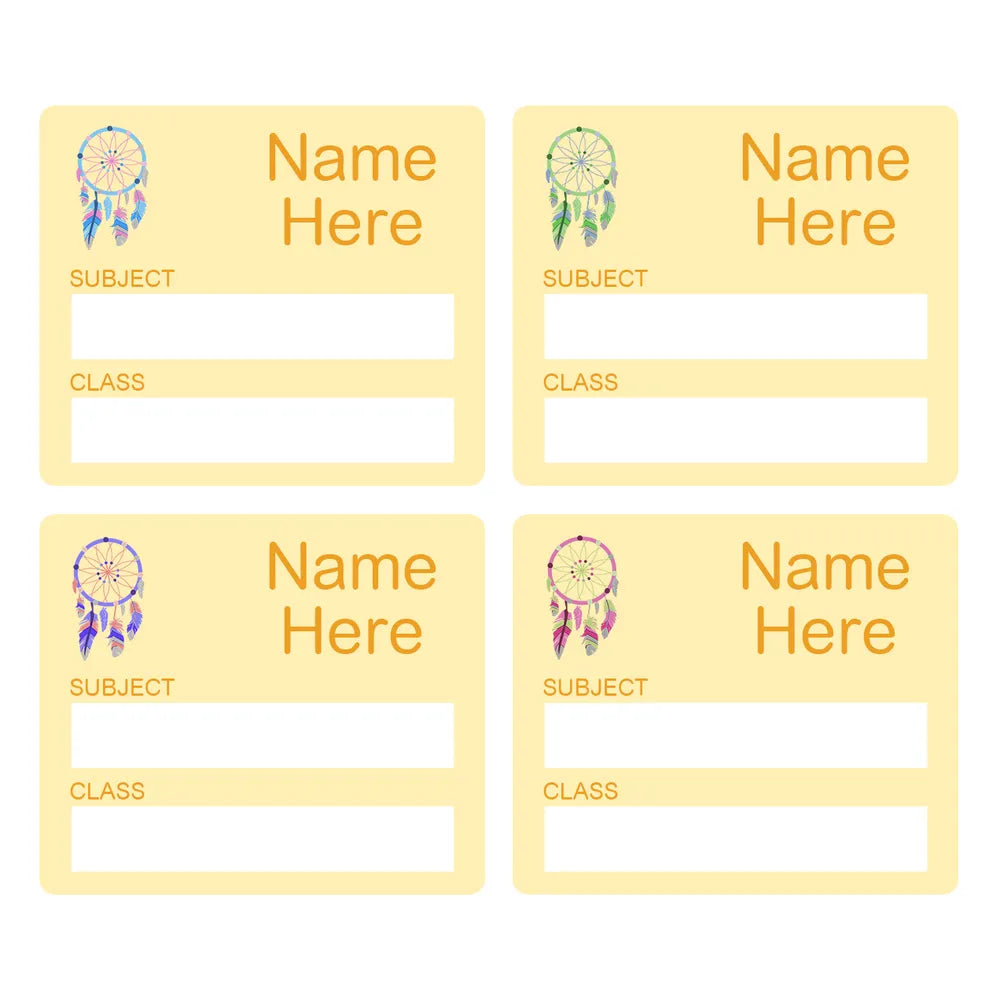 Dream Catcher School Book Labels