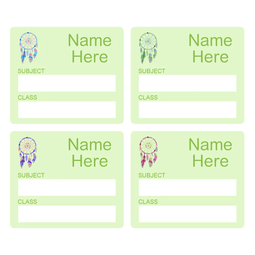 Dream Catcher School Book Labels