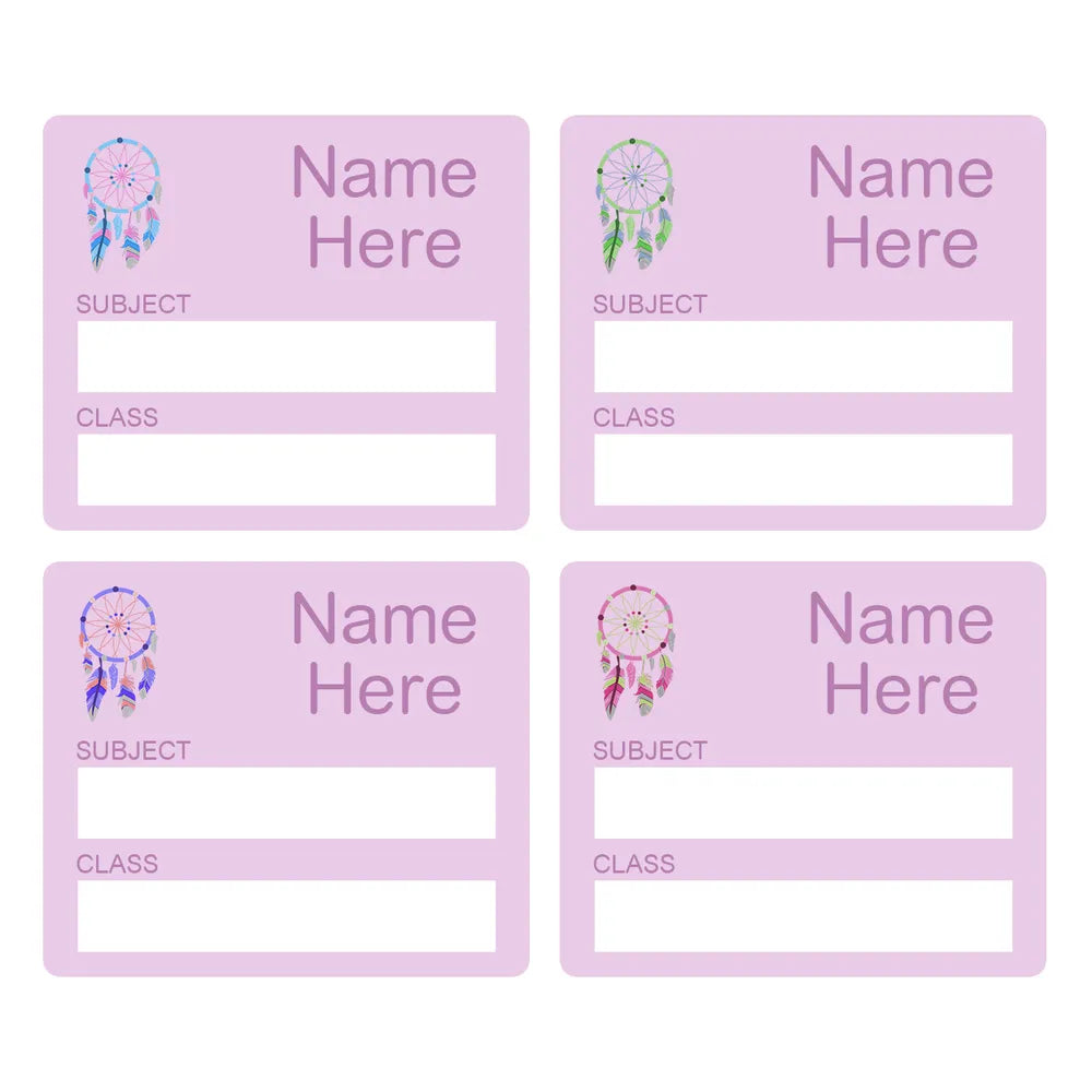 Dream Catcher School Book Labels