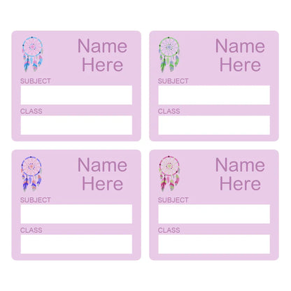 Dream Catcher School Book Labels