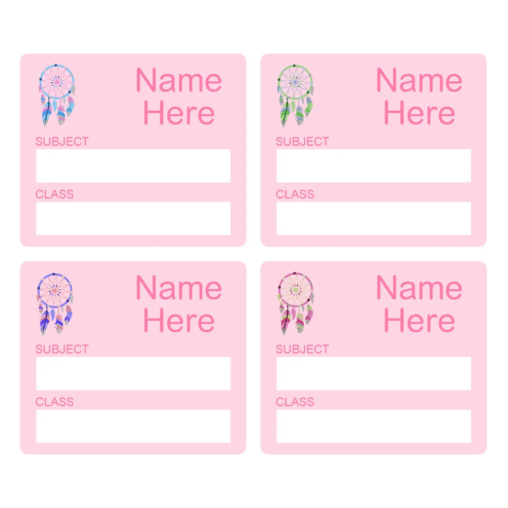 Dream Catcher School Book Labels