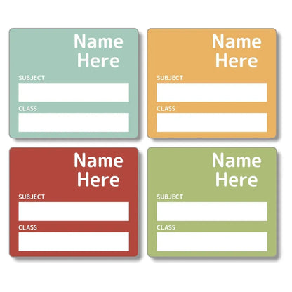 Multi Colour School Book Labels