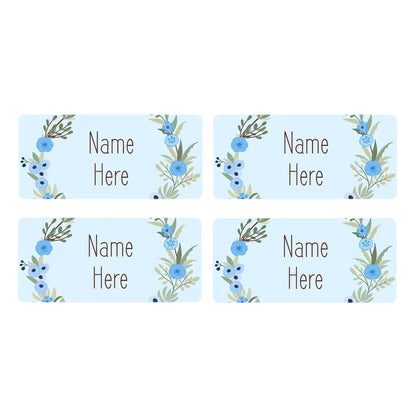 Flower Wreath Rectangle Name Labels