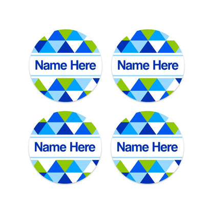 Geometric Round Name Labels