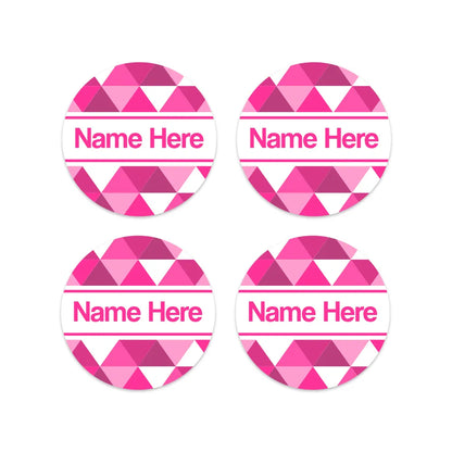 Geometric Round Name Labels