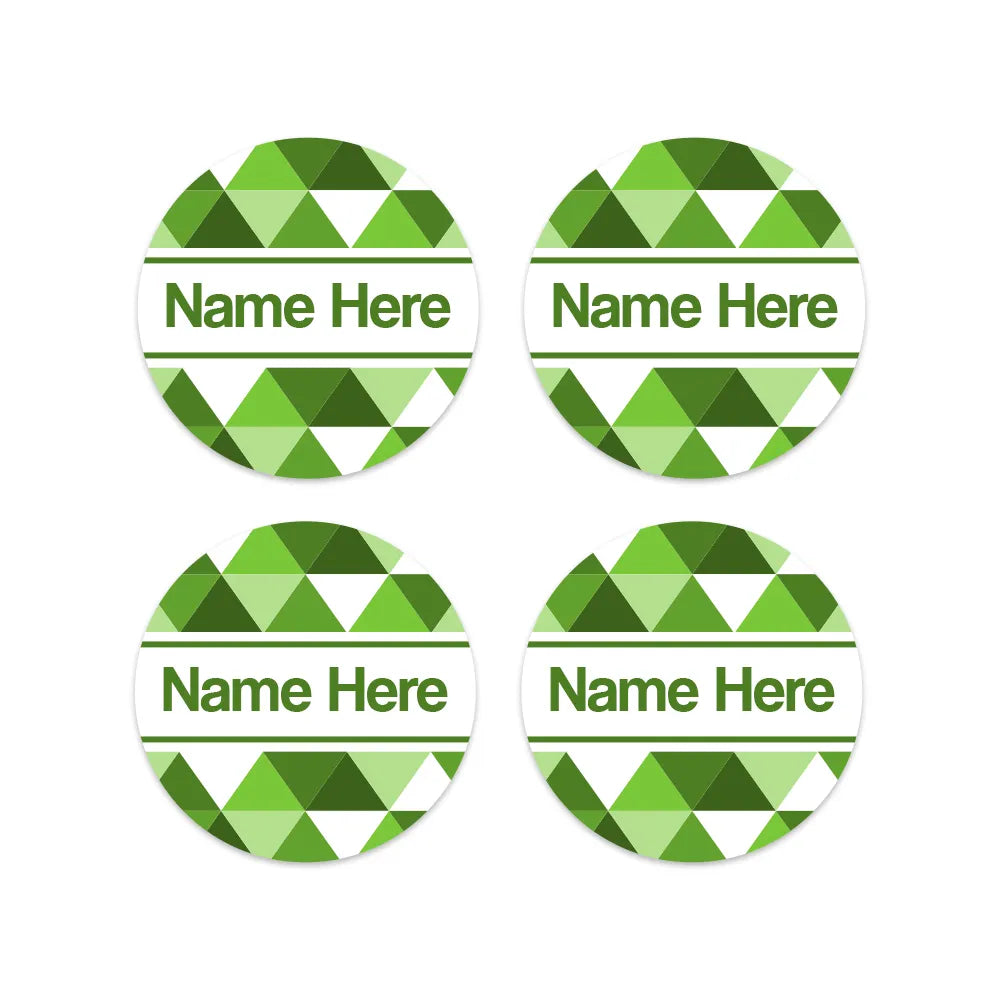 Geometric Round Name Labels