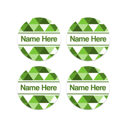 Geometric Round Name Labels
