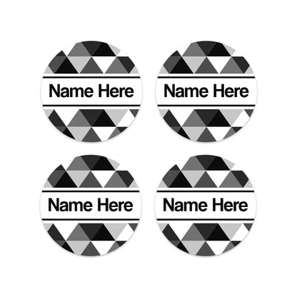 Geometric Round Name Labels