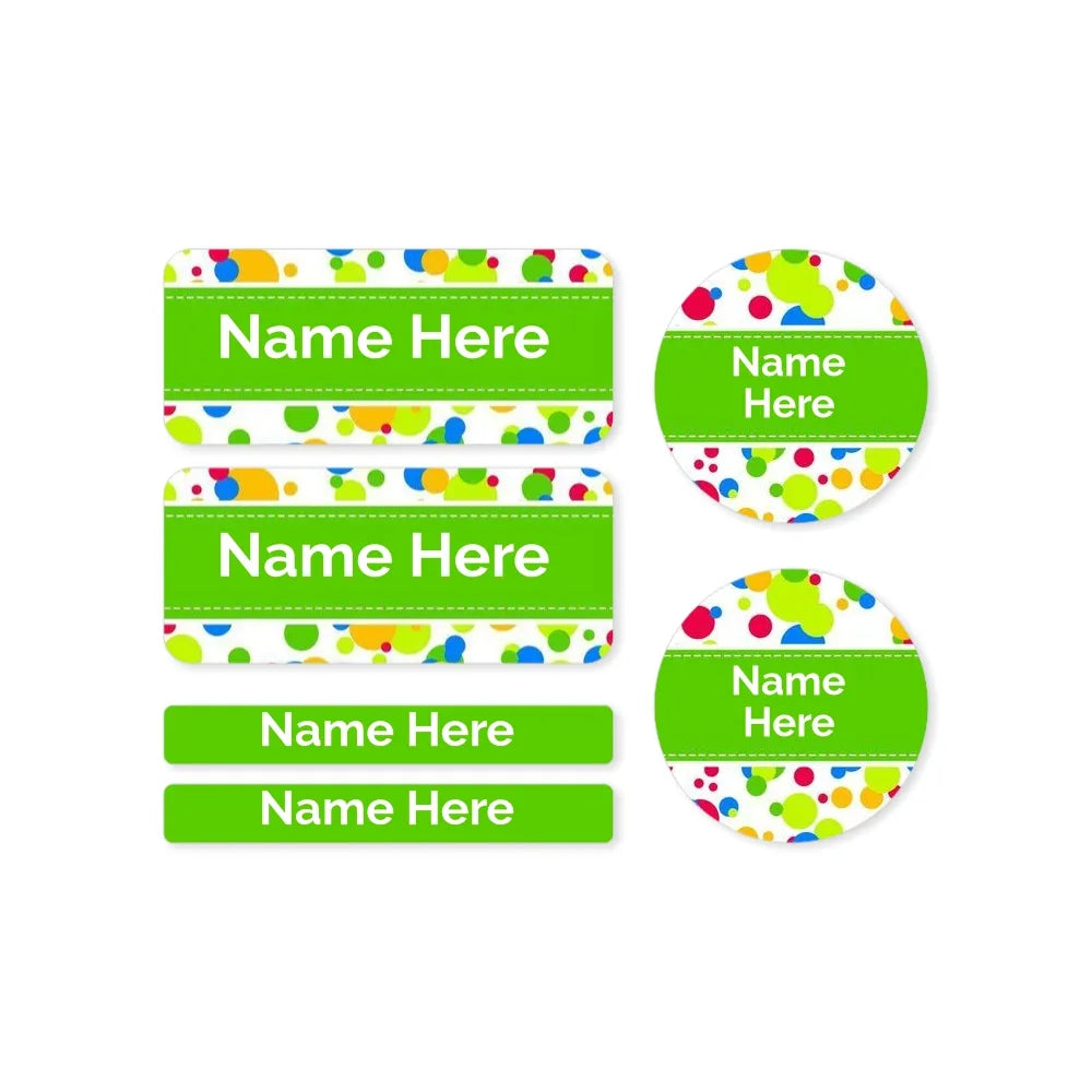 Bubbles Mixed Name Label Pack