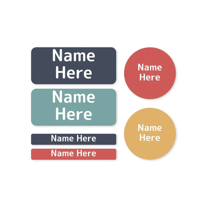 Multi Colour Mixed Name Label Pack