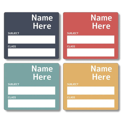 Multi Colour School Book Labels