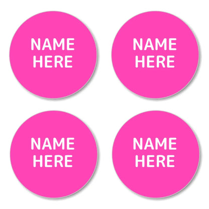 Single Colour Round Name Labels