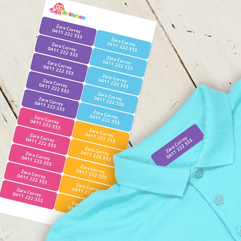 Vivid Iron On Clothing Labels