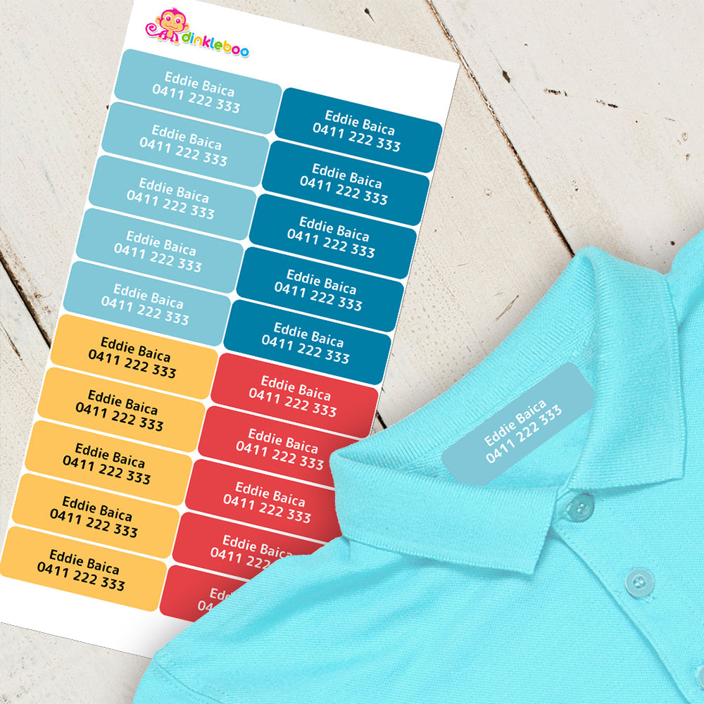 Bright Iron On Clothing Labels