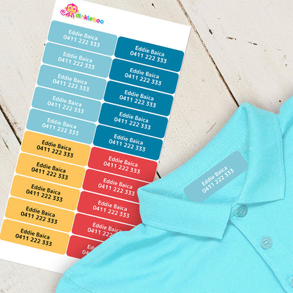 Bright Iron On Clothing Labels
