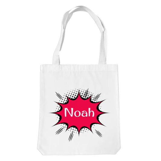 Comic White Tote Bag