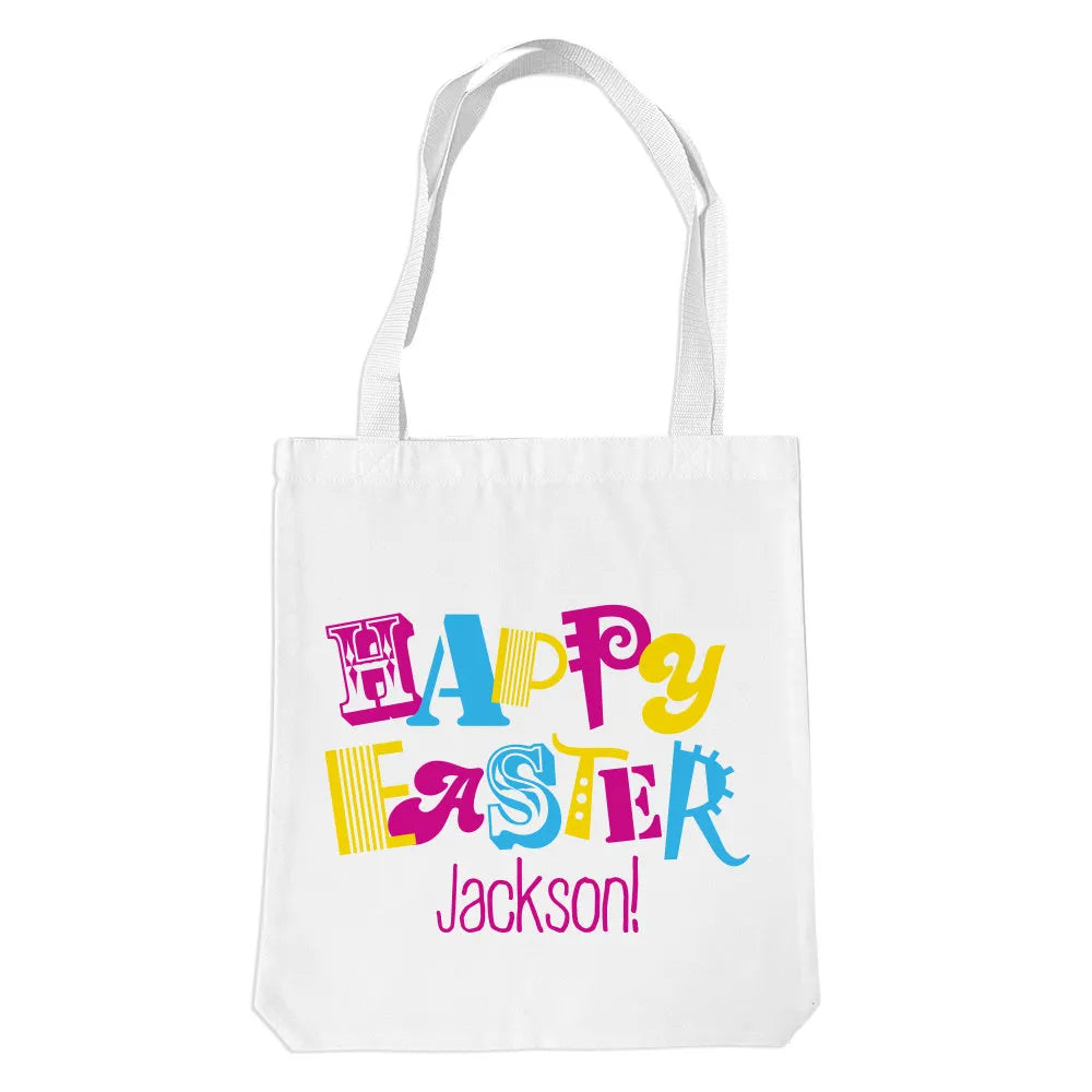 Happy Easter White Tote Bag