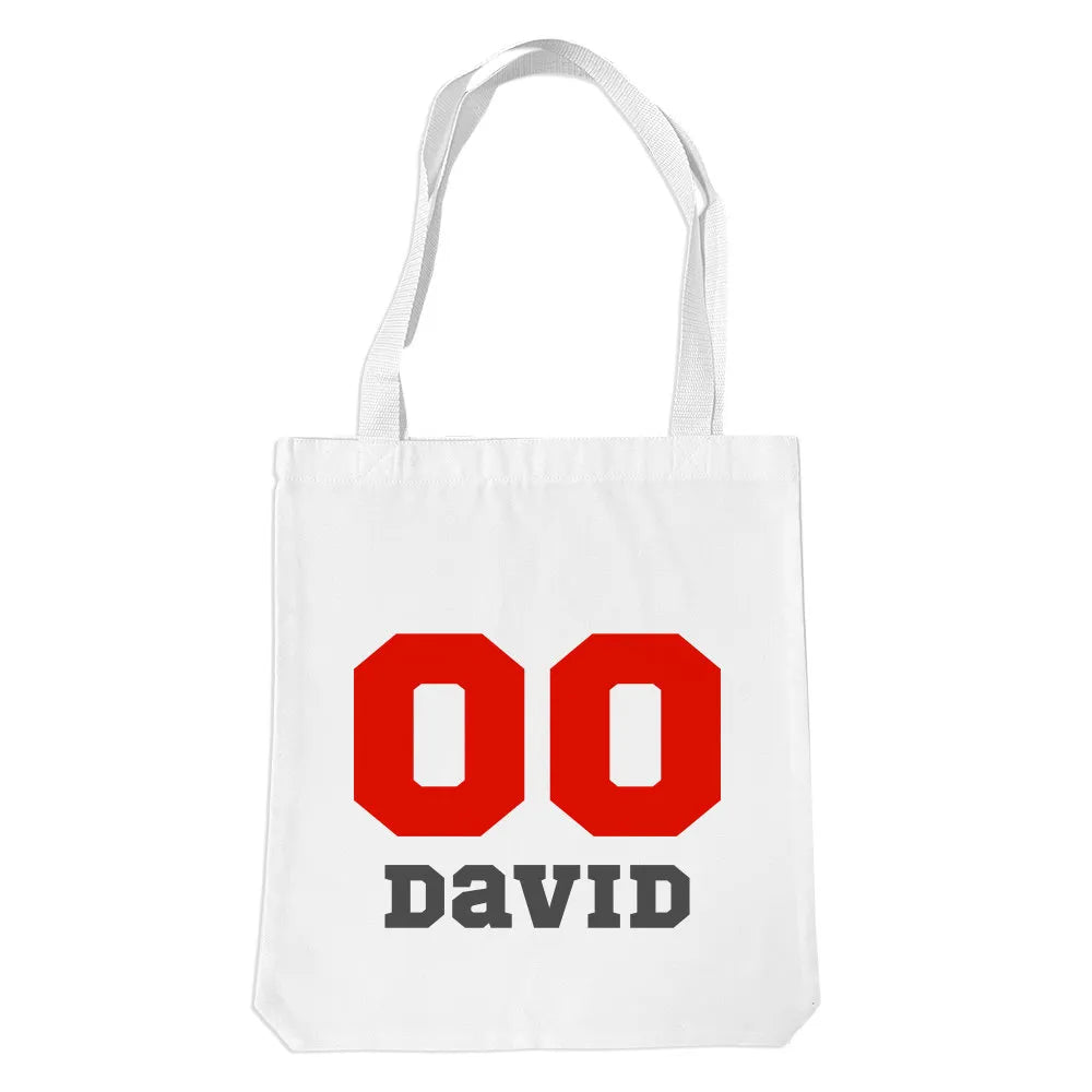 Sports Number White Tote Bag