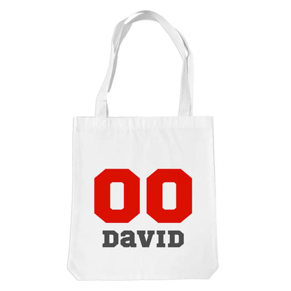 Sports Number White Tote Bag