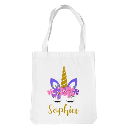 Unicorn White Tote Bag