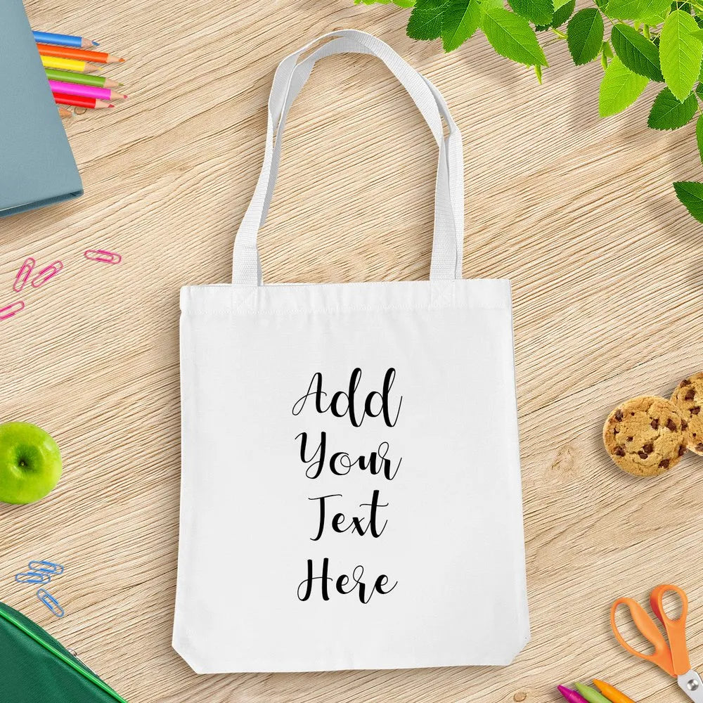 Add Your Own Message White Tote Bag