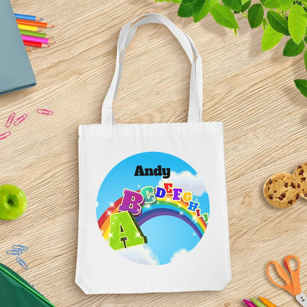 A to Z White Tote Bag