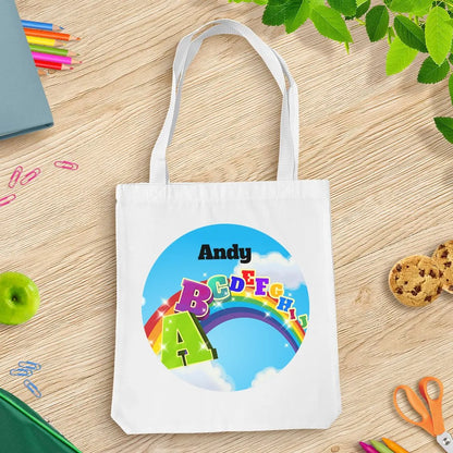 A to Z White Tote Bag