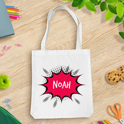 Comic White Tote Bag