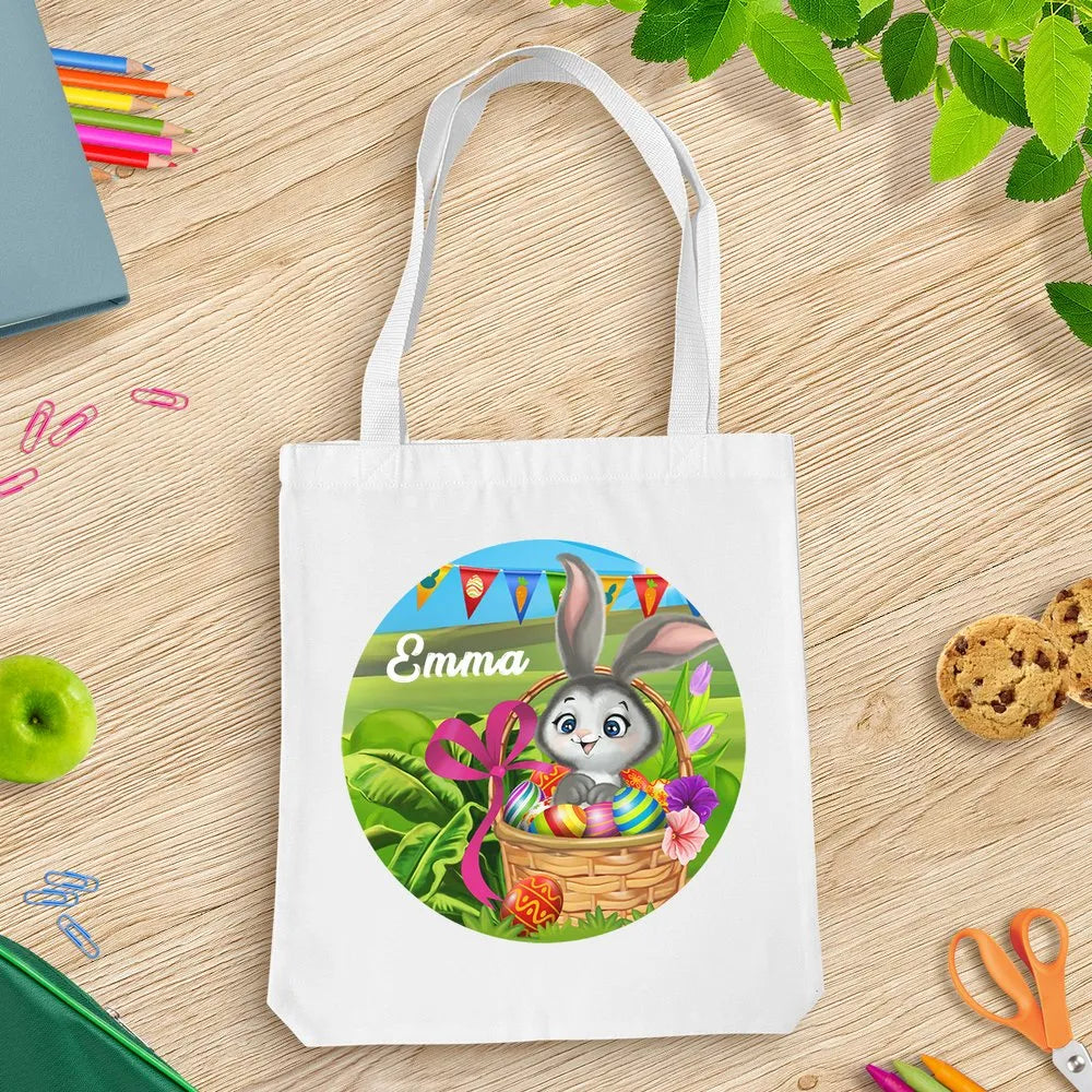 Easter Bunny White Tote Bag