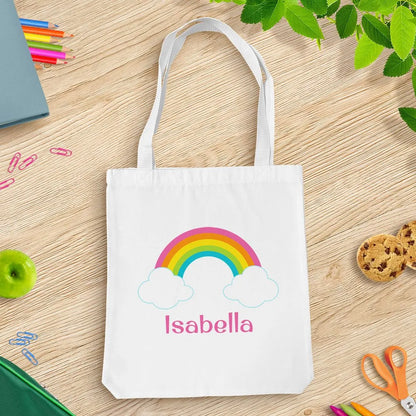 Rainbow White Tote Bag