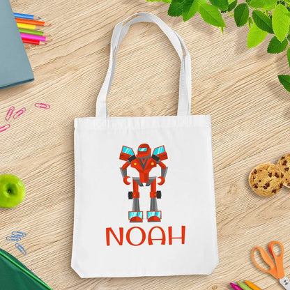 Robot White Tote Bag