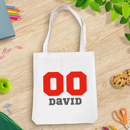 Sports Number White Tote Bag