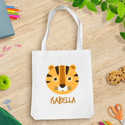 Tiger White Tote Bag