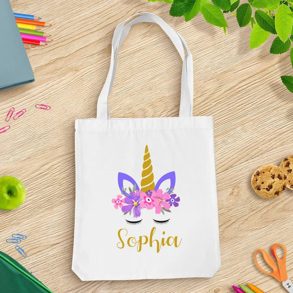 Unicorn White Tote Bag