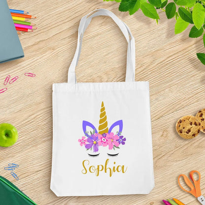Unicorn White Tote Bag