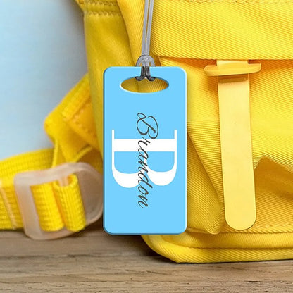 Blue Monogram Bag Tag
