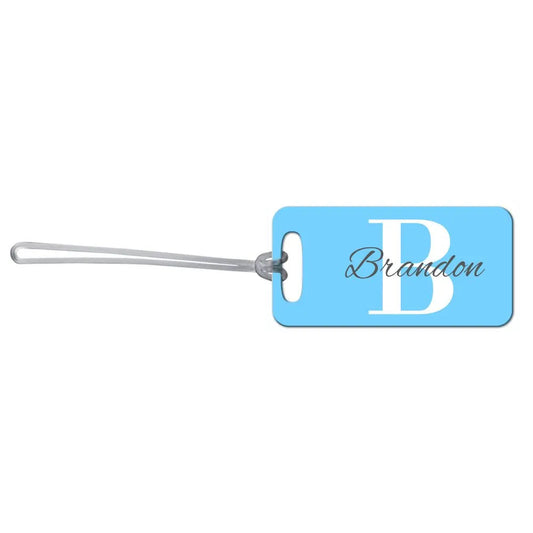 Blue Monogram Bag Tag