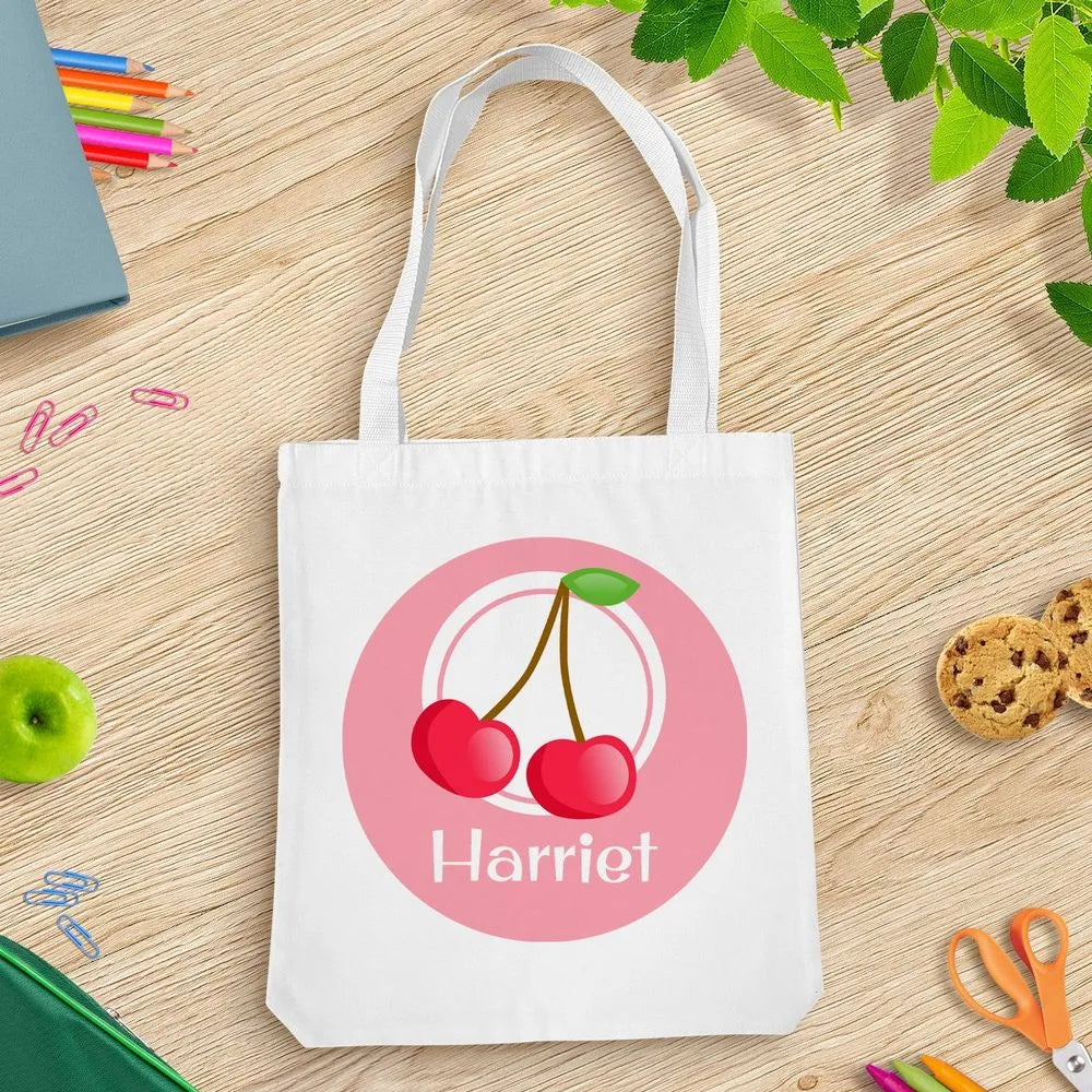 Cherry White Tote Bag