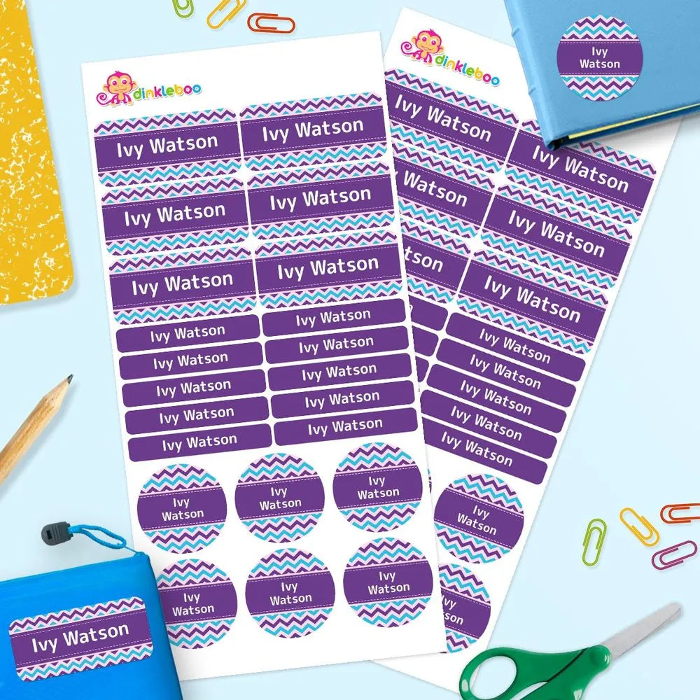 Chevron Mixed Name Label Pack