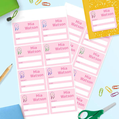 Dream Catcher School Book Labels