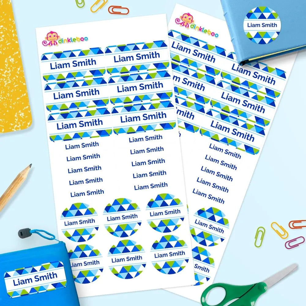 Geometric Mixed Name Label Pack