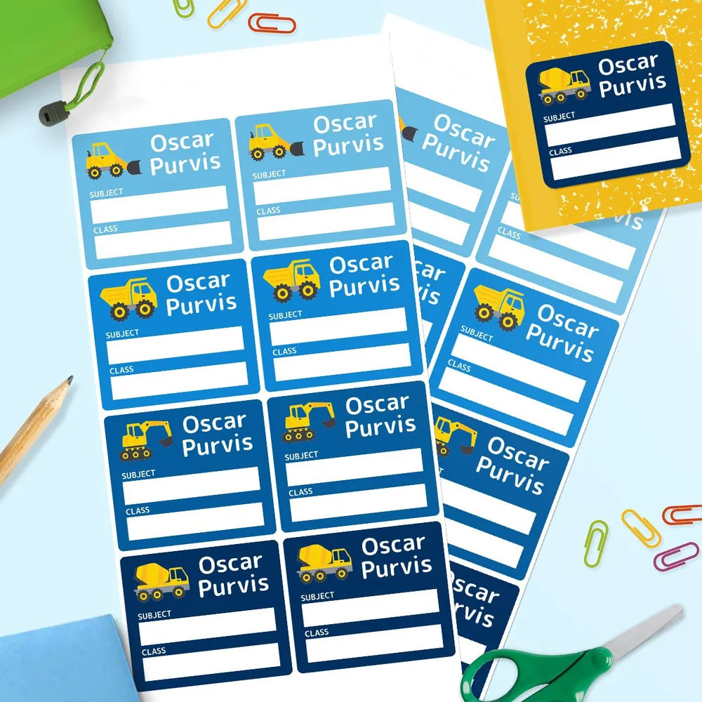 Little Digger School Book Labels