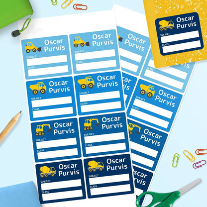 Little Digger School Book Labels