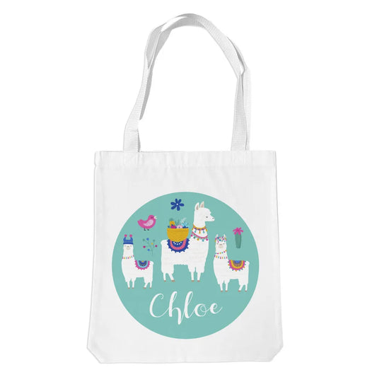 Llama White Tote Bag