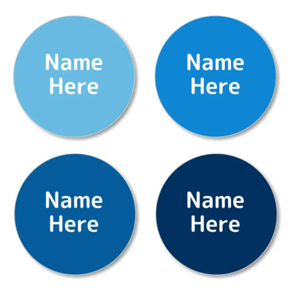 Multi Colour Round Name Labels