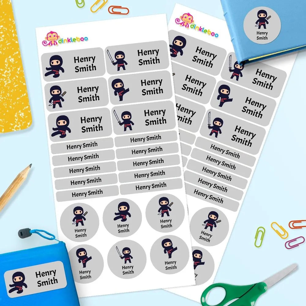 Ninja Mixed Name Label Pack